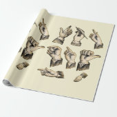 Gestures Vintage Kunstsammlung Geschenkpapier (Ungerollt)