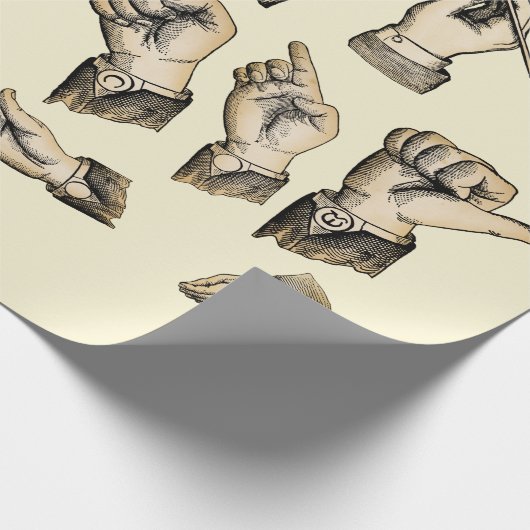 Gestures Vintage Kunstsammlung Geschenkpapier (Ecke)