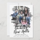 Gestürfte neue Hallen - Umzugsankündigung Feiertagskarte (Vorderseite)