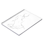 Gesturtenkontur Notizblock (Linke Seite)