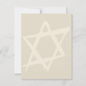 Gestürtete Star von David Bat Mitzvah Reply Einlad RSVP Karte (Rückseite)