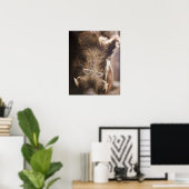 Gestütetes Wildschwein mit Brillen im Freien Poster (Heimbüro)