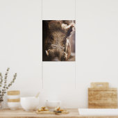 Gestütetes Wildschwein mit Brillen im Freien Poster (Küche)