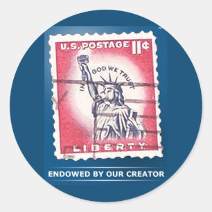 Gestützt von unserem Schöpfer Runder Aufkleber