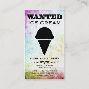 gesucht: Eiscreme Visitenkarte