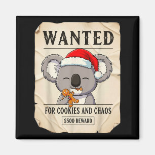 Gesucht für Kekse und Chaos Lustiger Koala Weihnac Magnet