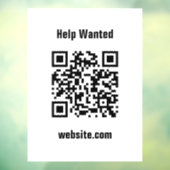 Gesucht-Hilfe-QR-Code-Website Weiß Vorlage Fensteraufkleber (Blatt 3)