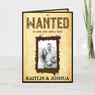 GESUCHT Plakat 🤠 Cowboy-Stiefel Hochzeit Dankeskarte