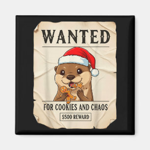 Gesucht wegen Keksen und Chaos Lustiger Otter Weih Magnet