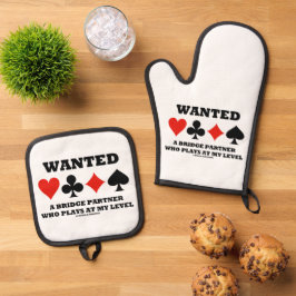 Gesucht wird ein Bridge-Partner, der auf meinem Ni Ofenhandschuh & Topflappen-Set