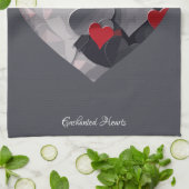 Gesuchte Herzen Geschirrtuch (Gefaltet)