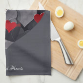 Gesuchte Herzen Geschirrtuch (Viertel Falte)