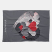Gesuchte Herzen Geschirrtuch (Horizontal)
