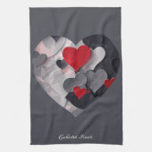 Gesuchte Herzen Geschirrtuch (Vertikal)