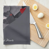 Gesuchte Herzen Geschirrtuch (Viertel Falte)