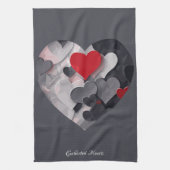Gesuchte Herzen Geschirrtuch (Vertikal)
