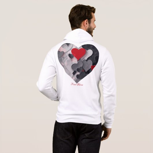 Gesuchte Herzen Hoodie (Schwarz voll)