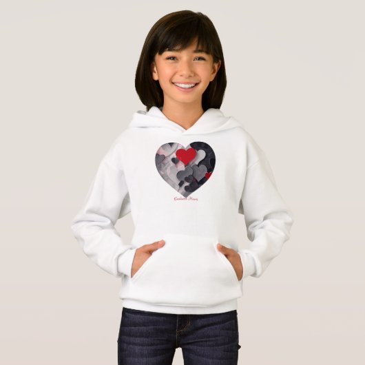 Gesuchte Herzen Hoodie (Vorne ganz)