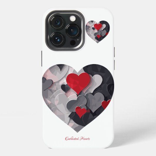 Gesuchte Herzen iPhone Hülle (Hinten)