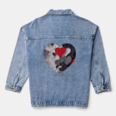 Gesuchte Herzen Jeansjacke (Rückseite)