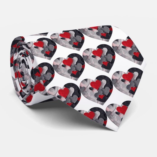 Gesuchte Herzen Krawatte (Gerollt)