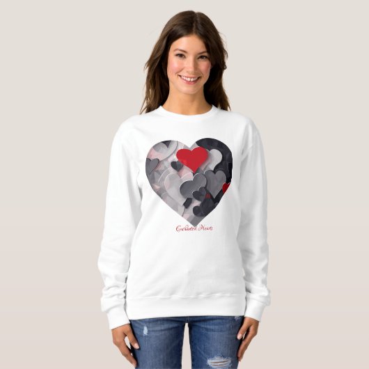 Gesuchte Herzen Sweatshirt (Vorne ganz)