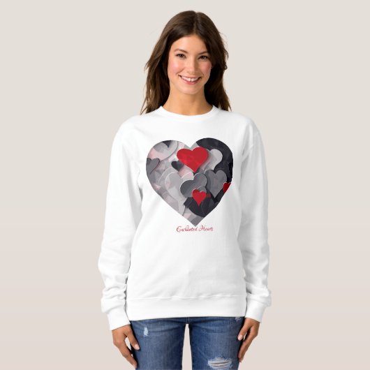 Gesuchte Herzen Sweatshirt (Vorne ganz)