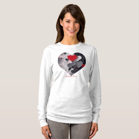 Gesuchte Herzen T-Shirt (Vorne ganz)