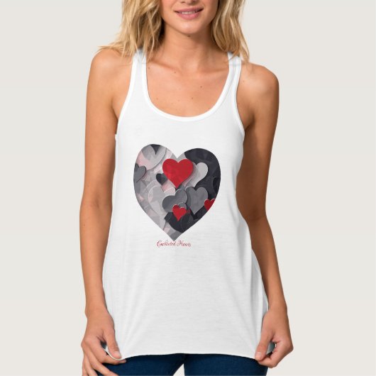 Gesuchte Herzen Tank Top (Vorderseite)