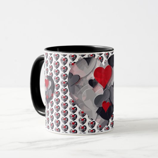 Gesuchte Herzen Tasse (Vorderseite Links)