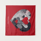 Gesuchte Herzen Wandteppich (Vorderseite (Horizontal))