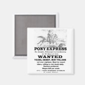 Gesuchter Pony-Express-Reiter Magnet (Vorderseite/Rückseite)