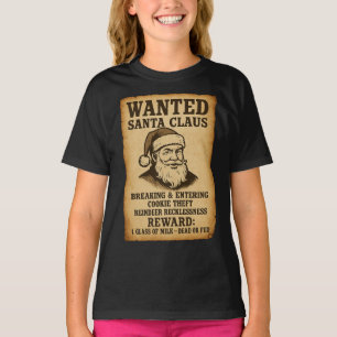 Gesuchter Weihnachtsmann – Lustiger Outlaw-Feierta T-Shirt