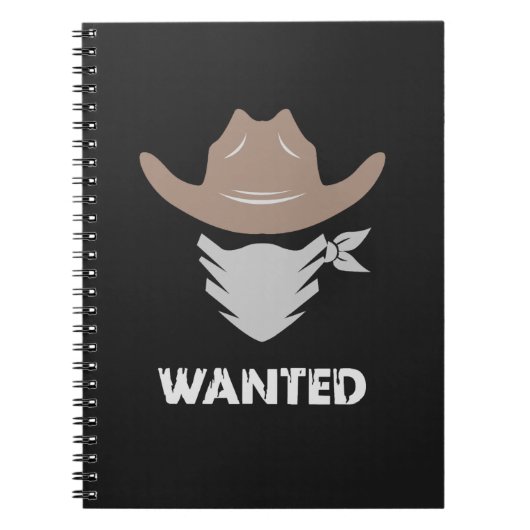 Gesuchter Western-Outlaw-Cowboy Notizblock (Vorderseite)