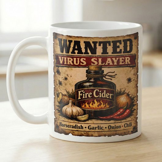 Gesuchtes Plakat Fire Cider Apotheke Kaffeetasse