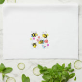 Gesummte Bienen in den Garten-Blumen Geschirrtuch (Gefaltet)
