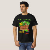 Gesund essen, Veggies sind gut für Sie T-Shirt (Vorne ganz)