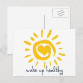 Gesund geweckt postkarte (Vorne/Hinten)