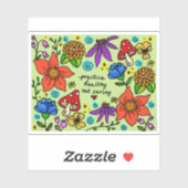 Gesund üben Nicht Gekümmert Aufkleber (Blatt)