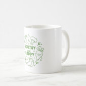 Gesund und glücklich kaffeetasse (VorderseiteRechts)