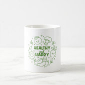Gesund und glücklich kaffeetasse (Mittel)