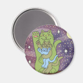 Gesund, wohlhabend und wohlhabend auf Herbstabend Magnet (Vorderseite/Rückseite)