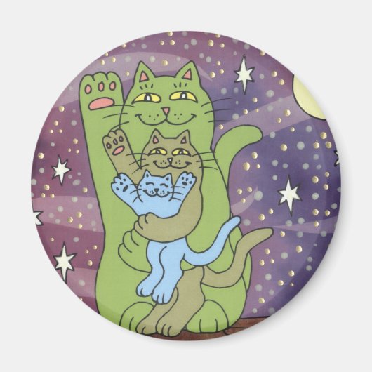 Gesund, wohlhabend und wohlhabend auf Herbstabend Magnet (Vorne)