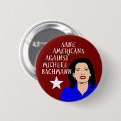 Gesunde Amerikaner gegen Michele Bachmann Button (Vorne & Hinten)