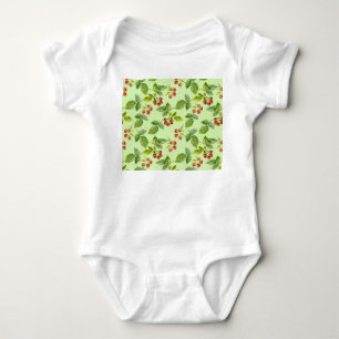 Gesunde Berry: Himbeere Nahtlose Hintergrundbilder Baby Strampler