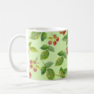 Gesunde Berry: Himbeere Nahtlose Hintergrundbilder Kaffeetasse
