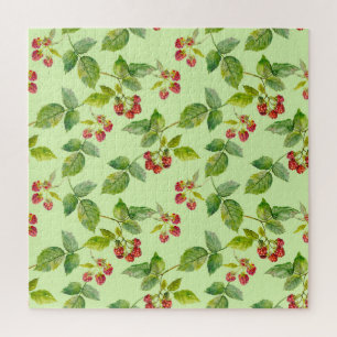 Gesunde Berry: Himbeere Nahtlose Hintergrundbilder Puzzle