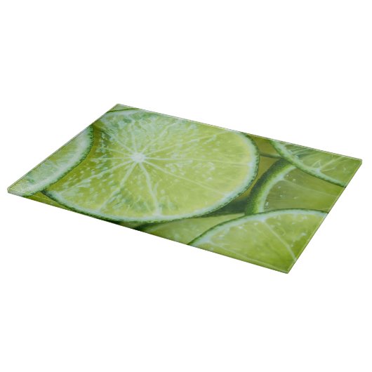 Gesunde Bio Limone Frucht Realistisches Muster  Schneidebrett (Ecke)