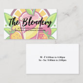 Gesunde Blended Smoothie | Obst-Illustrationen Visitenkarte (Vorne/Hinten)