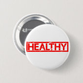 Gesunde Briefmarke Button (Vorne & Hinten)